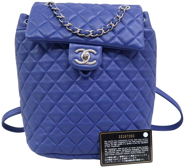 Chanel Drawstring Small Urban Spirit Deepblue Calfskin Backpack