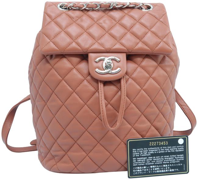 Chanel Drawstring Small Urban Spirit Salmon Calfskin Backpack