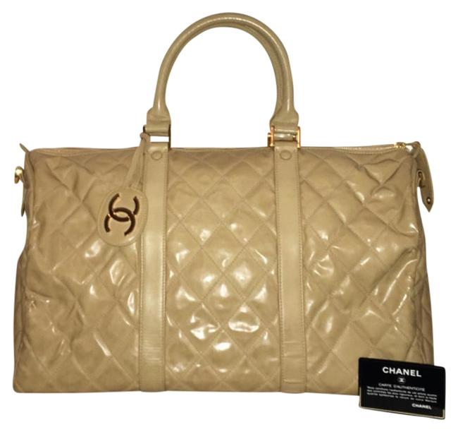Chanel Duffle Beige WeekendTravel Bag