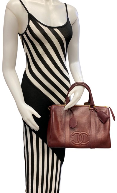 Chanel Duffle Caviar Bordeaux Leather WeekendTravel Bag