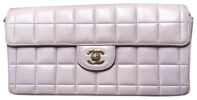 Chanel East West Shoulder Bag Mauve Lambskin Leather Baguette