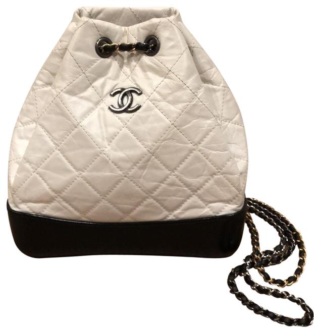 Chanel Gabrielle Black Calfskin Leather Backpack
