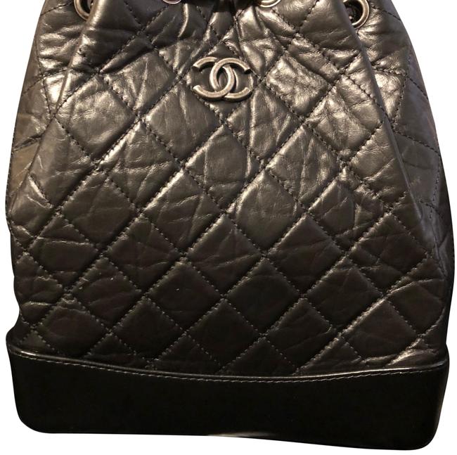 Chanel Gabrielle Small Black Leather Backpack