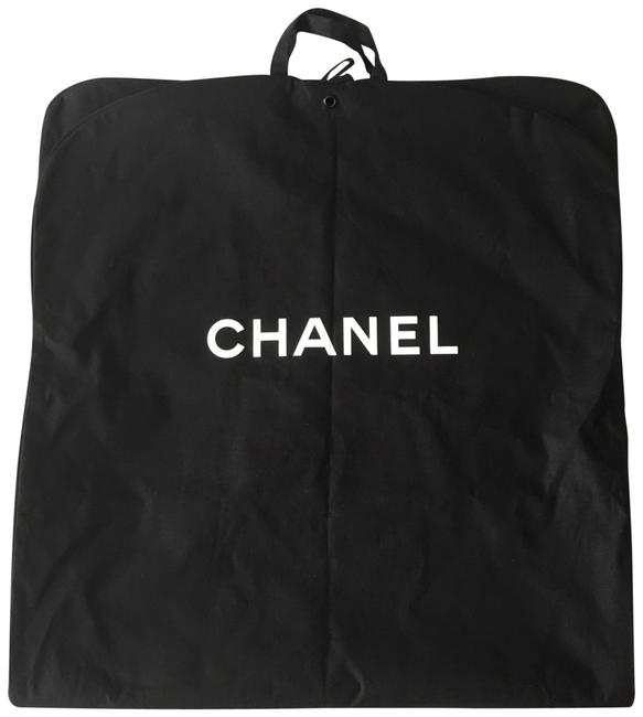Chanel Garment BlackWhite Canvas WeekendTravel Bag