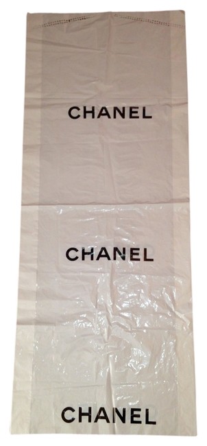 Chanel Garment Cover White Plastic WeekendTravel Bag