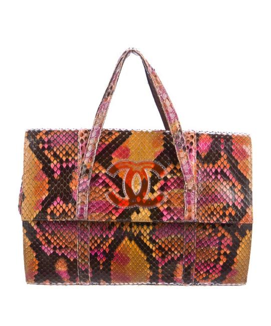 Chanel Handled Python Baguette