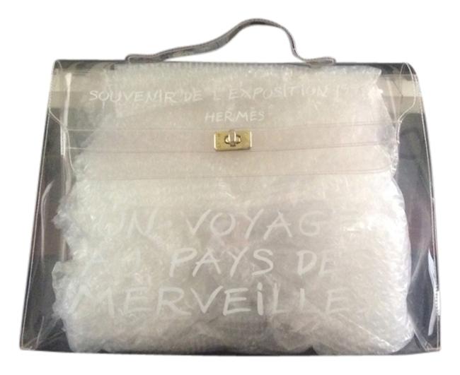 Chanel Hermes Kelly Hand Clear Plastic Beach Bag