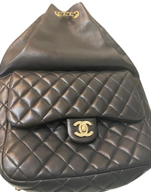 Chanel In Seoul Black Lambskin Leather Backpack