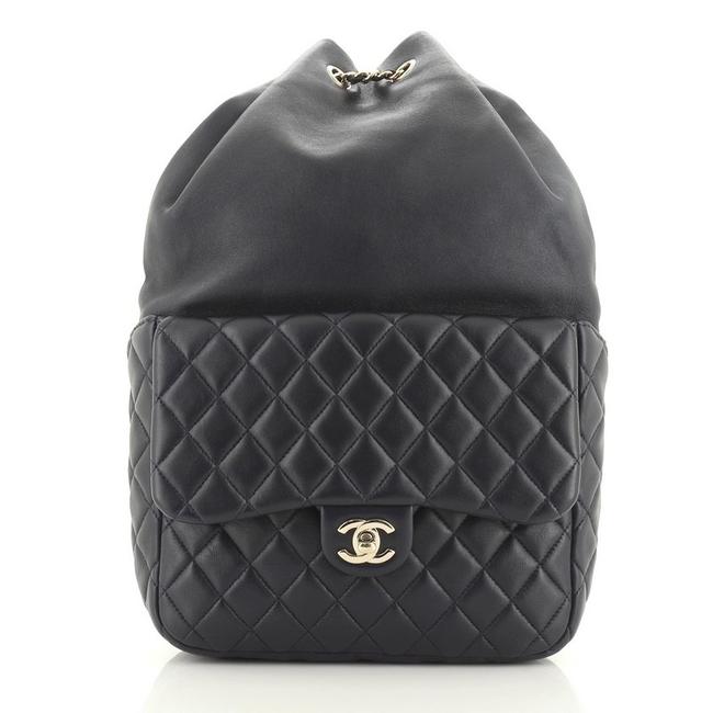 Chanel In Seoul Lambskin Small Blue Leather Backpack