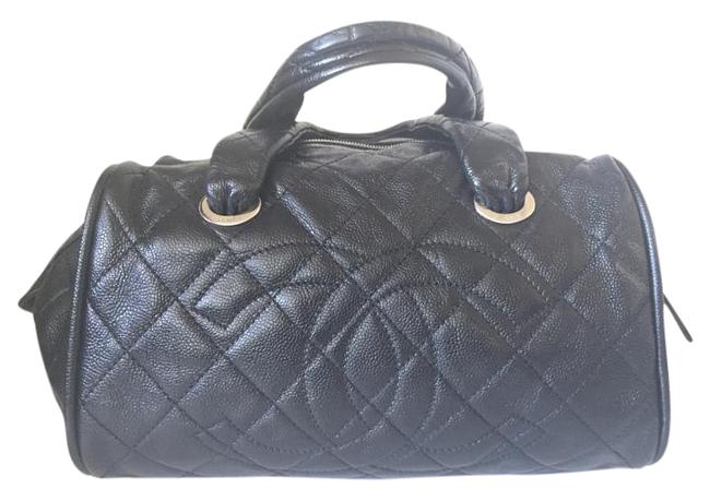 Chanel Jumbo Shoulder Black Caviar Leather WeekendTravel Bag
