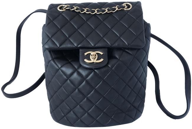 Chanel Lambskin Quilted Small Urban Spirit Ghw Black Leather Backpack