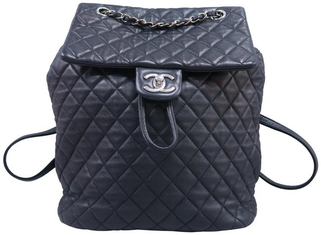 Chanel Large Urban Spirit Black Lambskin Backpack