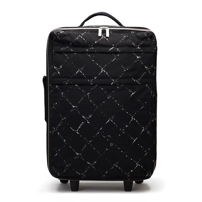 Chanel Line Carry On Suitcase Black Nylon WeekendTravel Bag