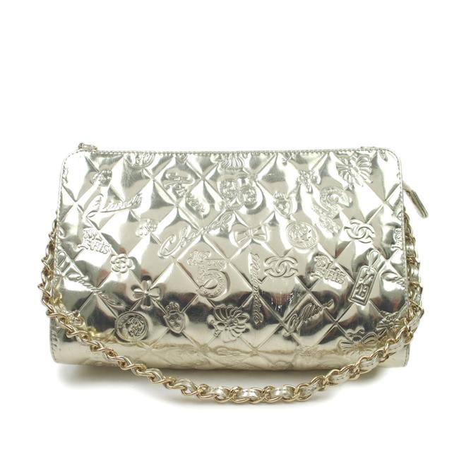 Chanel Lucky Charms Pochette Silver Patent Leather Baguette