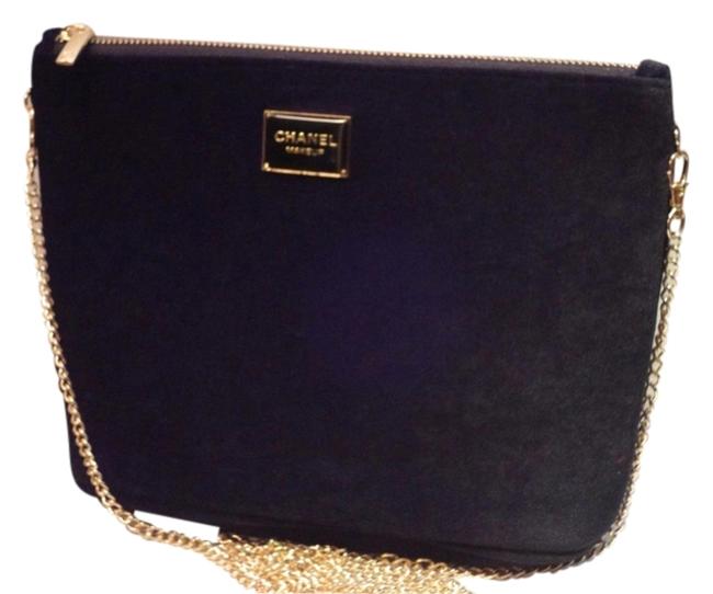 Chanel Make Up with Chain Black Velour WeekendTravel Bag