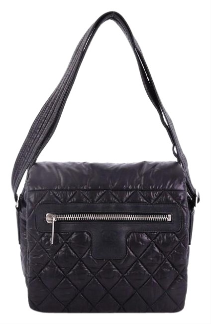 Chanel Cocoon Coco Quilted Medium Black Nylon Messenger Bag
