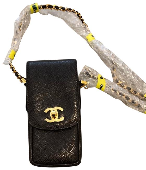 Chanel Mini Bag Vintage Brown Calfskin Leather Wristlet