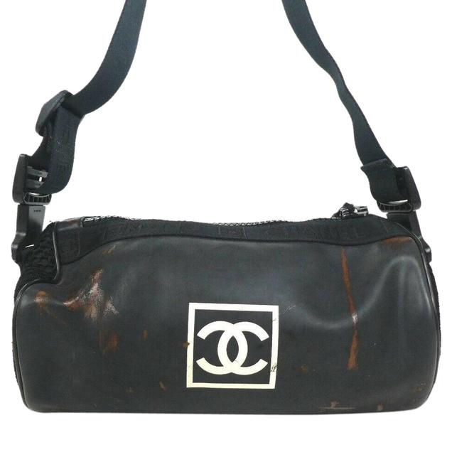 Chanel Mini Boston Sports Black Nylon Baguette