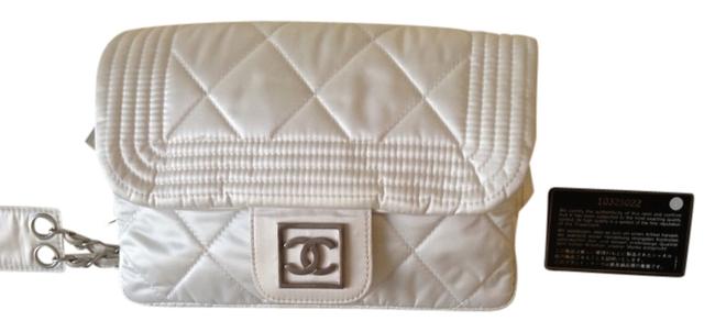 Chanel Belt New Waist White Nylon WeekendTravel Bag