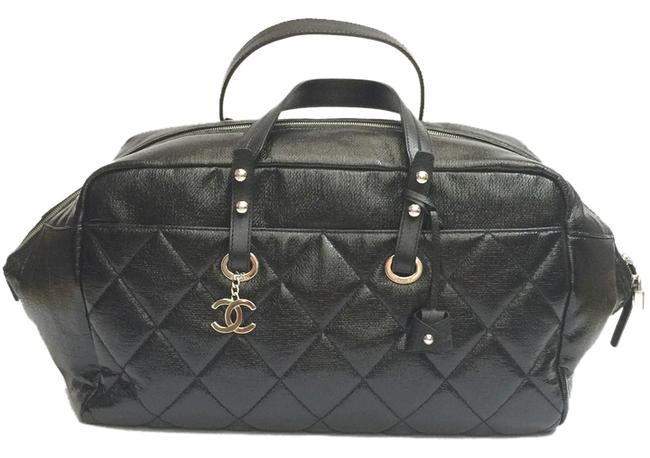 Chanel Duffle [nwt] Quilted Large Black Leather WeekendTravel Bag
