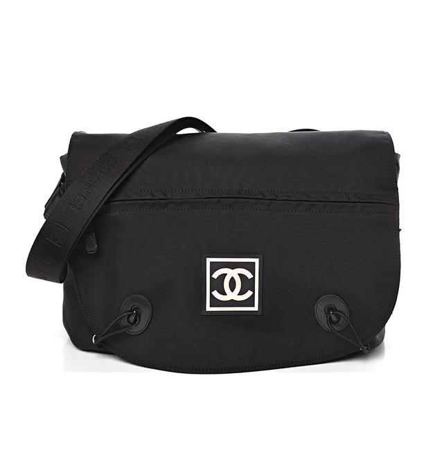 Chanel Nylon Black Messenger Bag