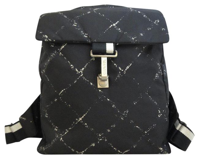 Chanel Old Rucksack Nylon Ladies Black Travel Line Backpack