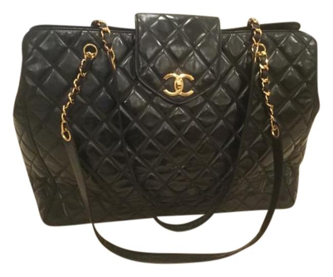 Chanel Overnight Black Lambskin WeekendTravel Bag
