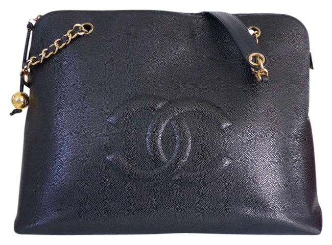 Chanel Shoulder Overnighter Jumbo Caviar Skin WeekendTravel Bag