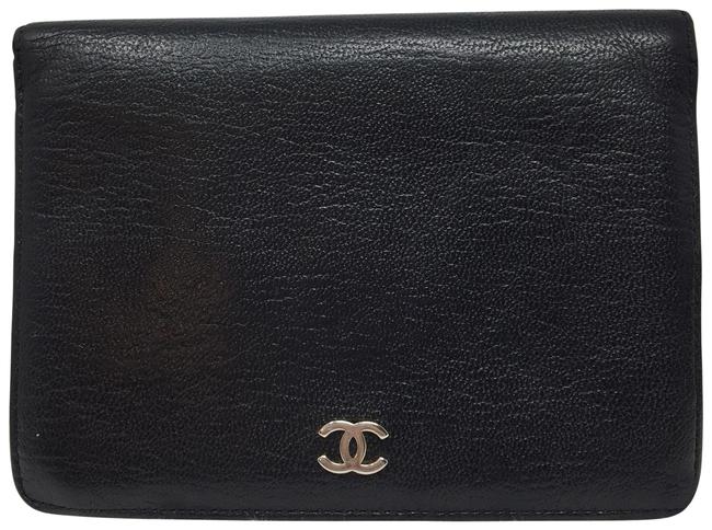 Chanel Preowned Black Wallet Wristlet