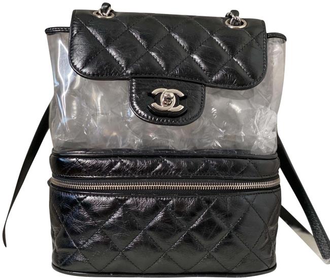Chanel Pvc Black Leather Backpack