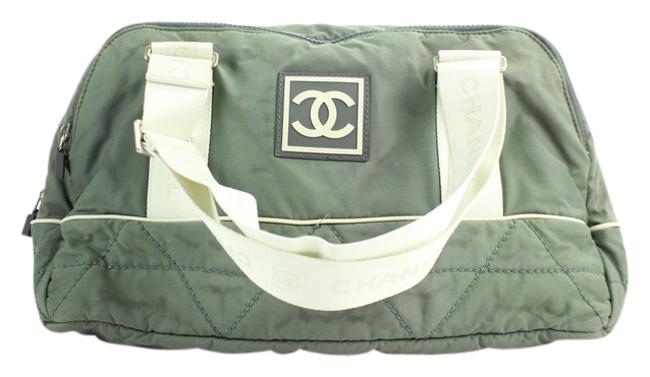 Chanel Quilted 212364 Grey WeekendTravel Bag