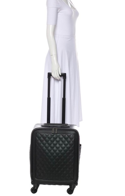 Chanel Quilted Luggage Black Gold Hardware WeekendTravel Bag