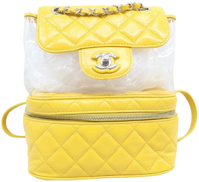 Chanel Rare Mint Glazed Yellow Leather Backpack