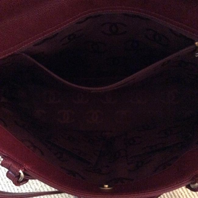 Chanel Red Leather Laptop Bag