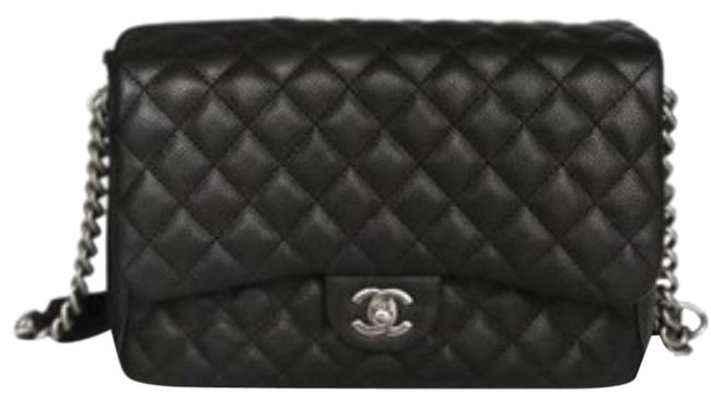 Chanel In Rome Black Lambskin Leather Messenger Bag