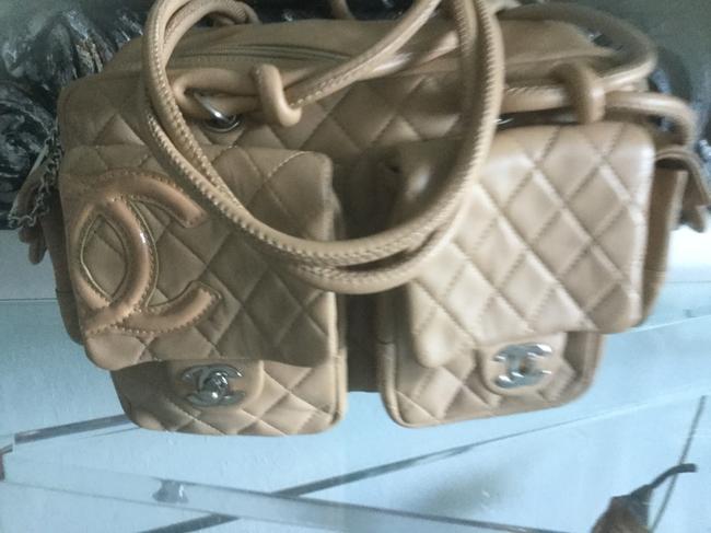 Chanel Shoulder Beige Leather? WeekendTravel Bag