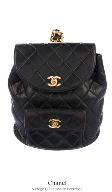 Chanel Skin Turn Lambskin Leather Backpack