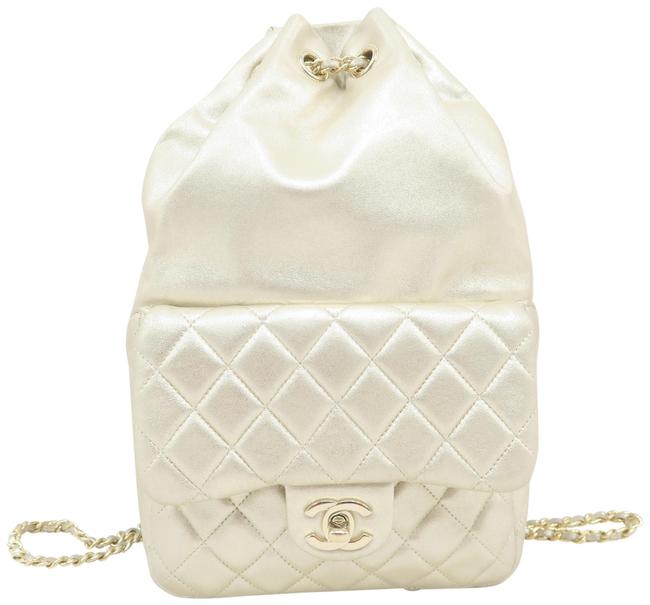Chanel Small In Seoul Light Gold Lambskin Leather Backpack