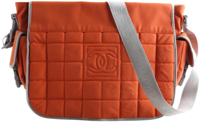 Chanel Sport Ligne Orange Nylon Messenger Bag