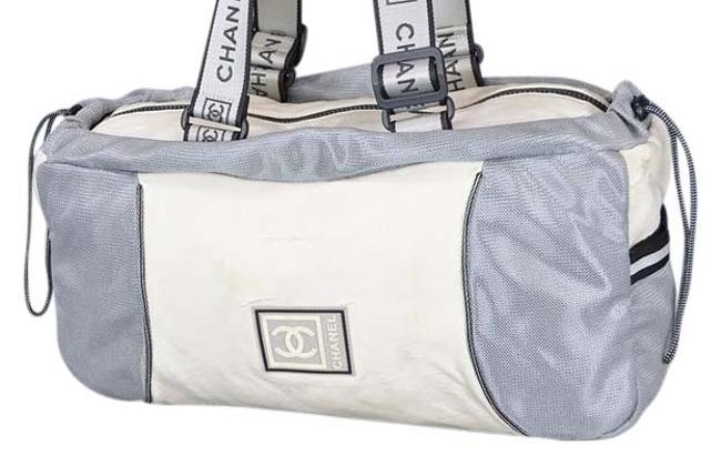Chanel Sport Line Grey Nylon WeekendTravel Bag