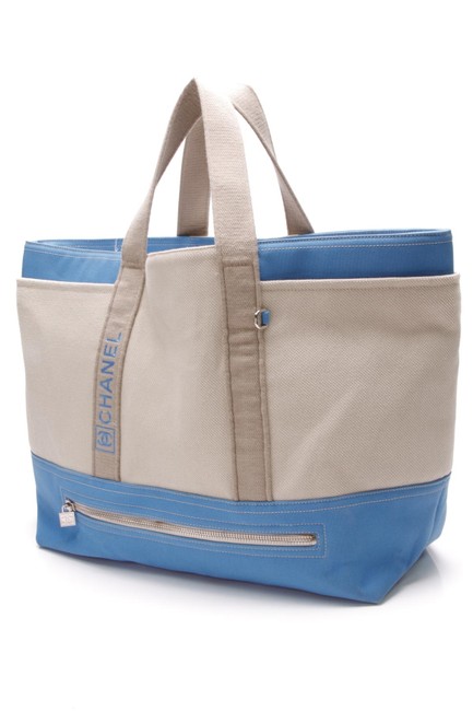 Chanel Tote XL Sport Line Beige Canvas Beach Bag