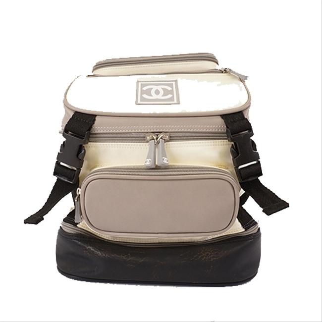 Chanel Sport Womens BlackGrayWhite Nylon Backpack