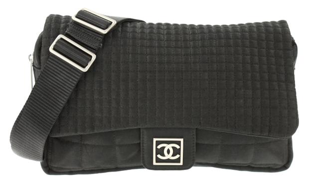 Chanel Sports Flap Black Canvas Messenger Bag