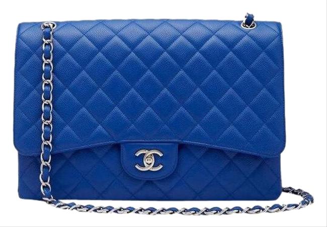 Chanel Superman Maxi Blue Caviar WeekendTravel Bag