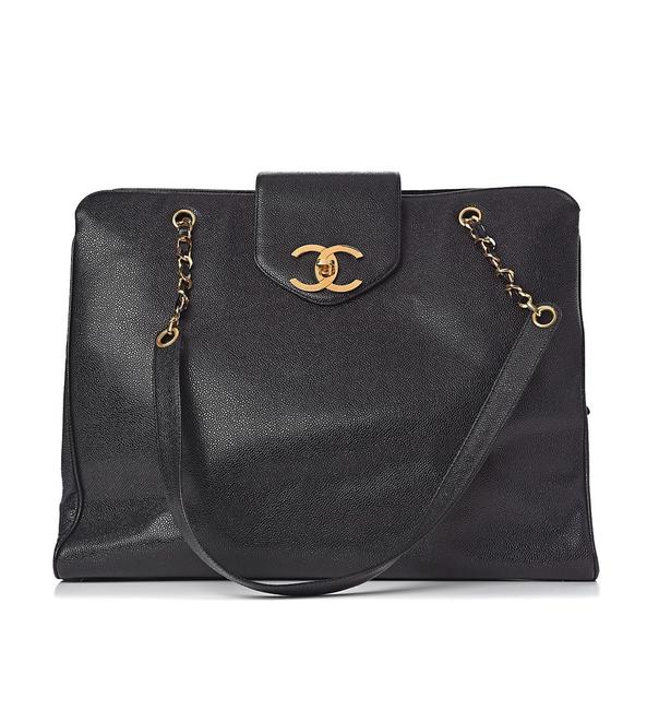 Chanel Supermodel XL Cc Black Caviar WeekendTravel Bag