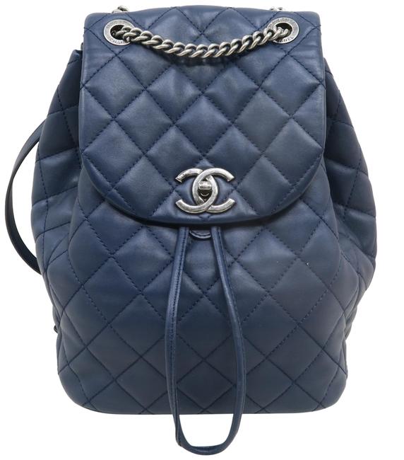 Chanel Supple Navy Lambskin Leather Backpack