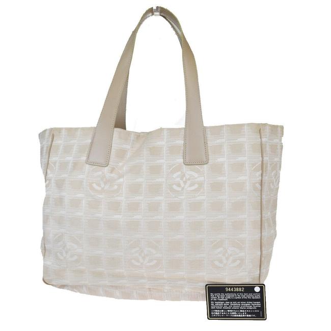 Chanel Tote New Line Pm Coco Pink Jacquard Leather WeekendTravel Bag