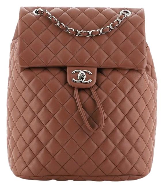 Chanel Urban Spirit Quilted Lambskin Large Pink Leather Backpack