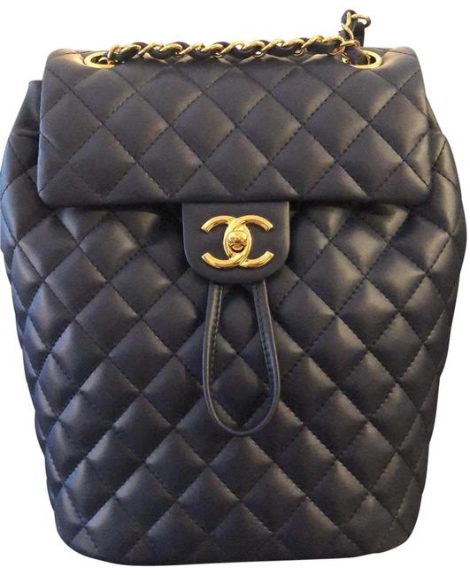 Chanel Urban Spirit Quilted Navy Lambskin Leather Backpack