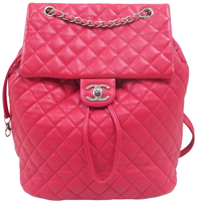 Chanel Urban Spirit Red Lambskin Backpack